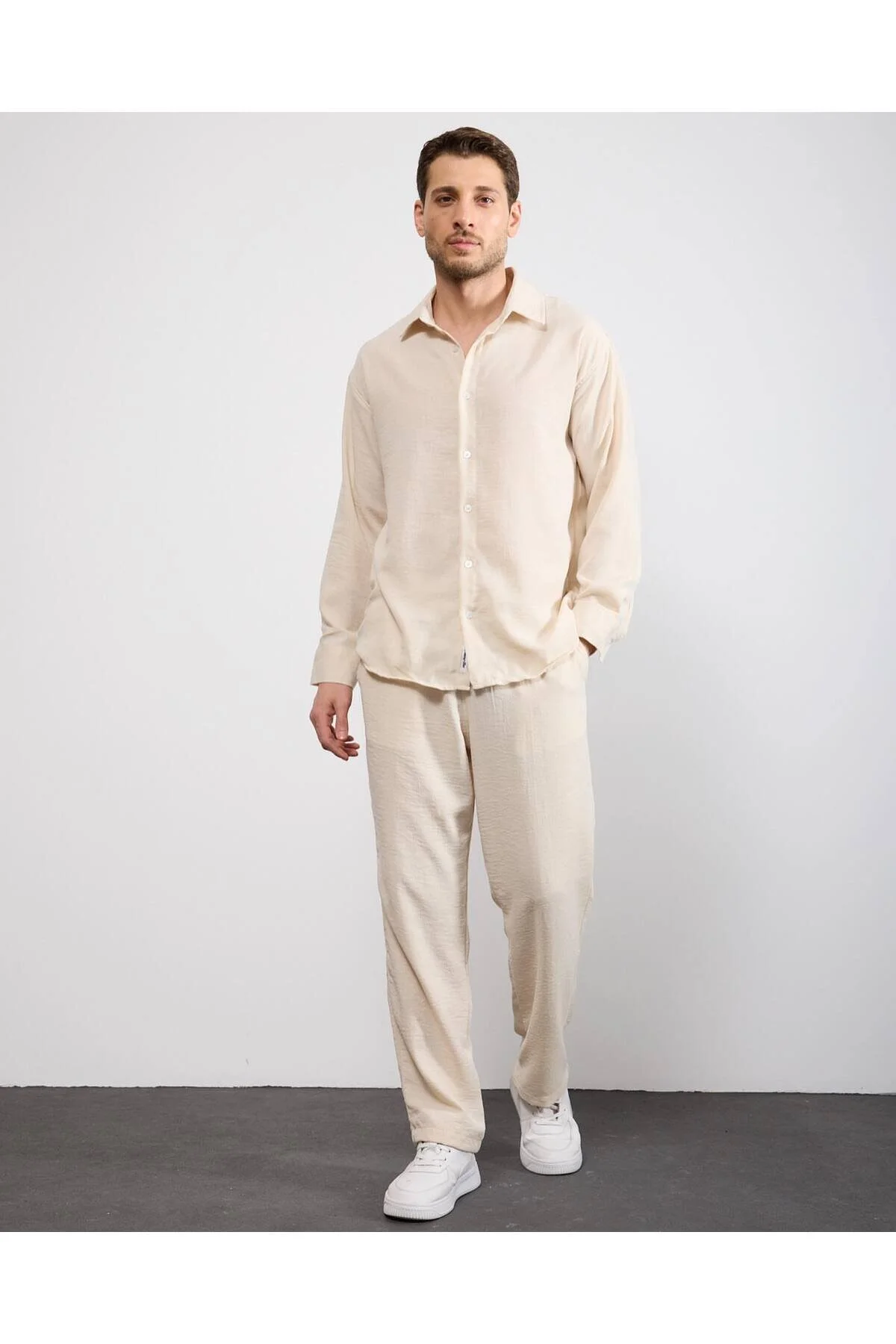 Rahat Mevsimlik Keten Gömlek
